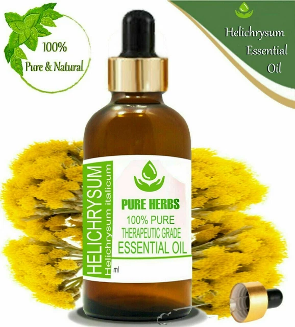 thumbnail image 2 of Guzarish Helichrysum Essential Oil - 100% Pure & Natural, Undiluted, 3ml To 100ml, Organic, Made In India, Aromatherapy Grade 2 of 3