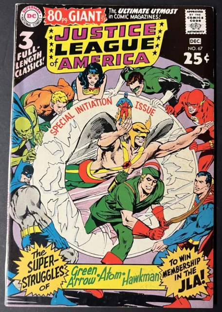 Justice League of America #67 (Nov. - Dec. 1968) 80 Page Giant, Neal Adams Cover