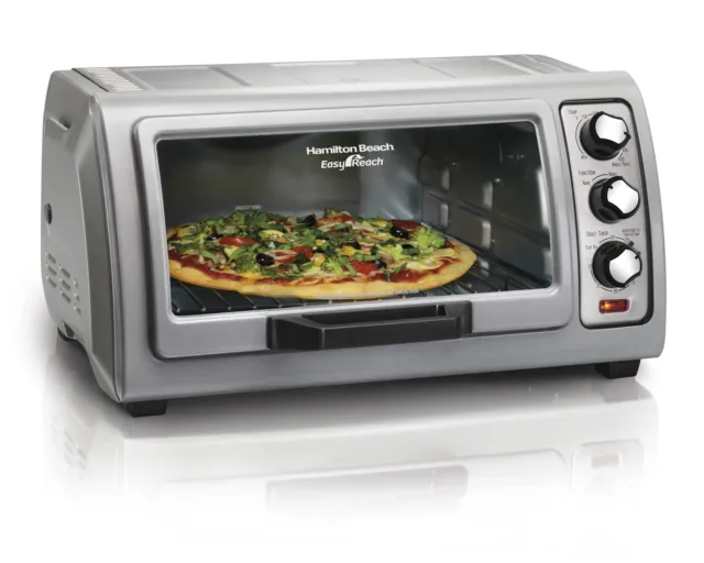 Hamilton Beach 6 Slice Countertop Toaster Oven With Easy Reach Silver (31127D)