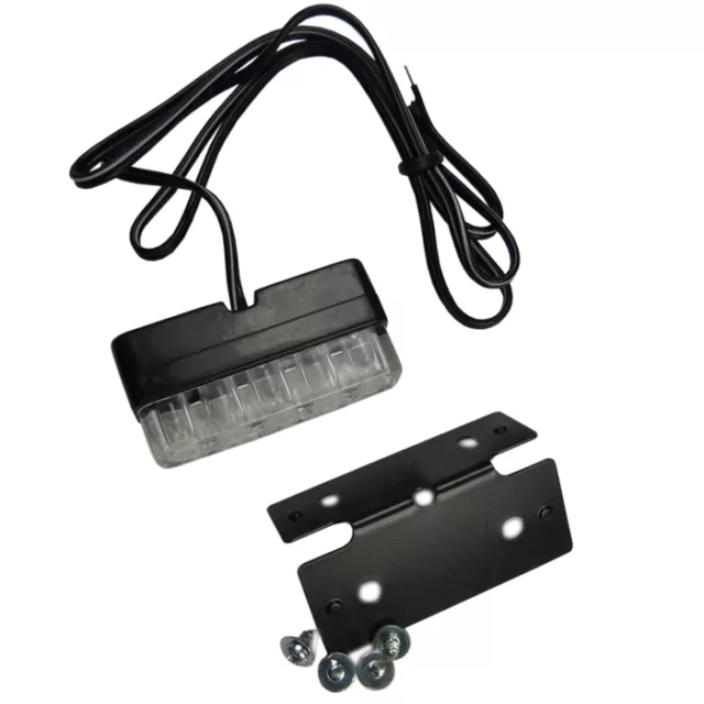 Mini LED Motorrad Kennzeichenbeleuchtung schwarz Halterung Kennzeichenleuchte