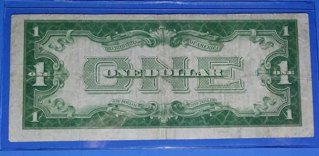Fr.1601, 1928 A $1 Silver Certificate ! Funny Back! Vf.circ.! Old Us ! Nice !