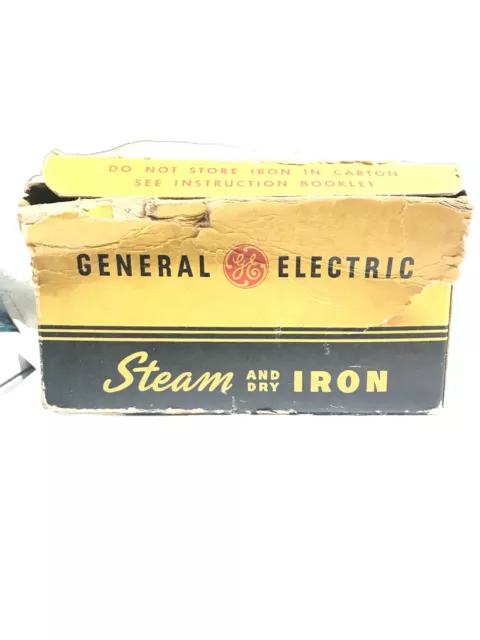 Rare Vintage General Electric Steam and Dry Iron with Original Box