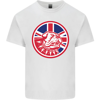 Union Jack British Bulldog St Georges Day Mens Cotton T-Shirt Tee Top