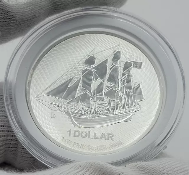 1 oz Silver 2020 Cook Islands Bounty Ship