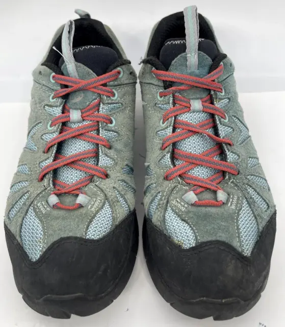 MERRELL DRAGON FLY Women's Blue Suede Lace-Up Athletic Hiking Shoes Sz ...
