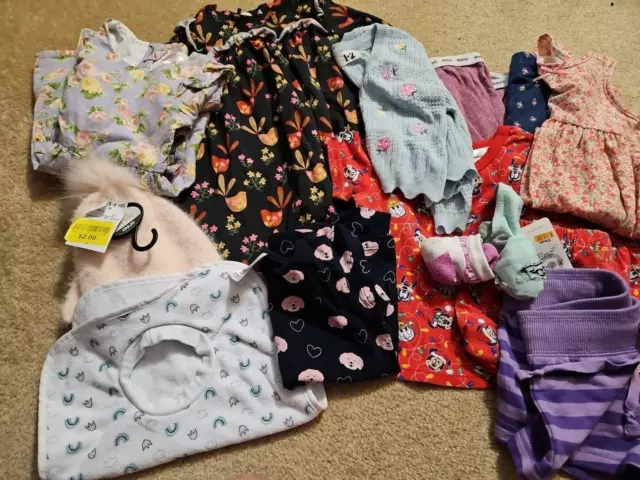 Girls Size 1 Mixed Bundle Clothes - La Sienna Couture, Ollies Place, Carters