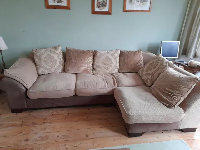 DFS CORNER SOFA with Stool 100.00 PicClick UK