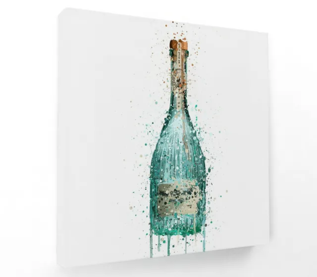 Champagne Splash Art Square Canvas Wall Art Float Effect/Frame/Poster Print