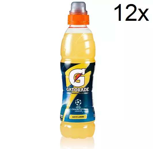 12x Gatorade Limone Bevanda energetica Energiegetränk Zitrone 50 cl