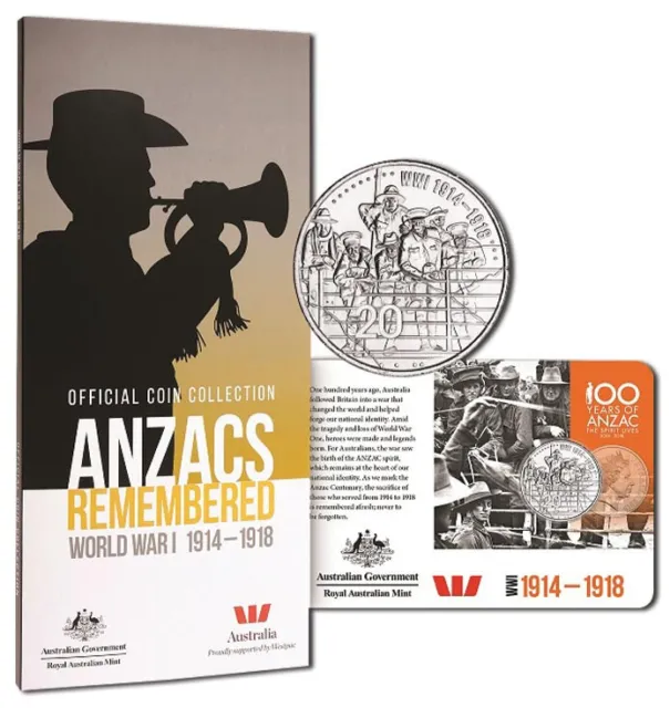 2015 20 Cent Uncirculated Fourteen Coin Set: "Anzacs Remembered."