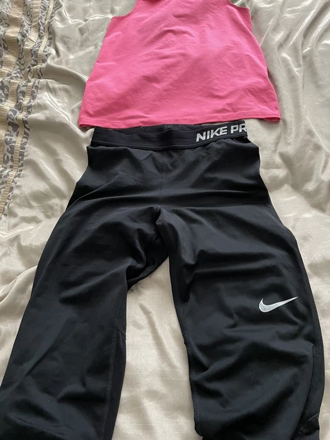 Girls Bundle Age 9 Years Active Wear Vest Leggings Nike pro next