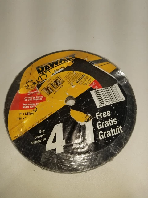 Paquete de 5 hojas abrasivas de corte de metal de uso general Dewalt DW3511, 7""x1/8""x5/8""