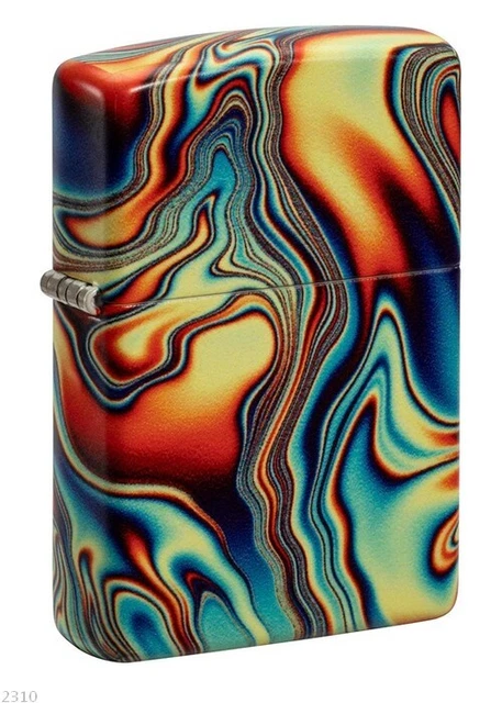 ZIPPO ★ GLOW-IN-THE-DARK COLORFUL SWIRL (Premium - 540° color process)