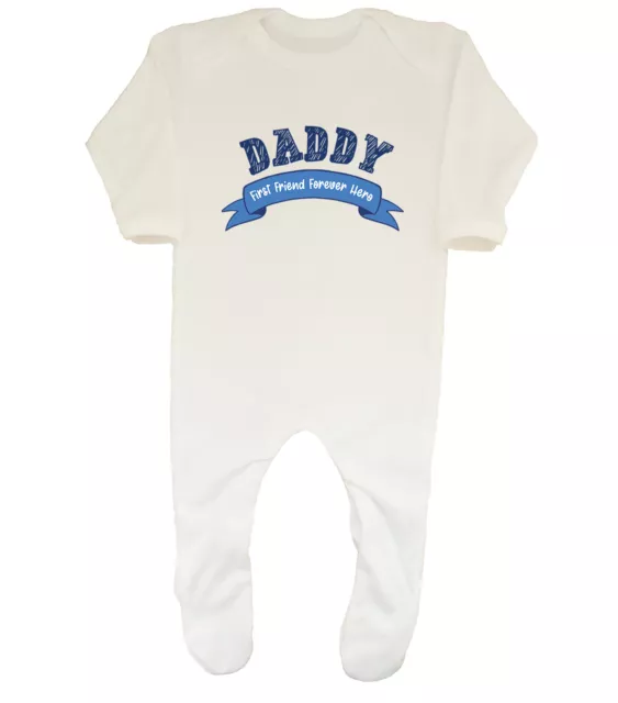 Father's Day Daddy Baby Grow Sleepsuit First Friend Forever Hero Boys Girls Gift