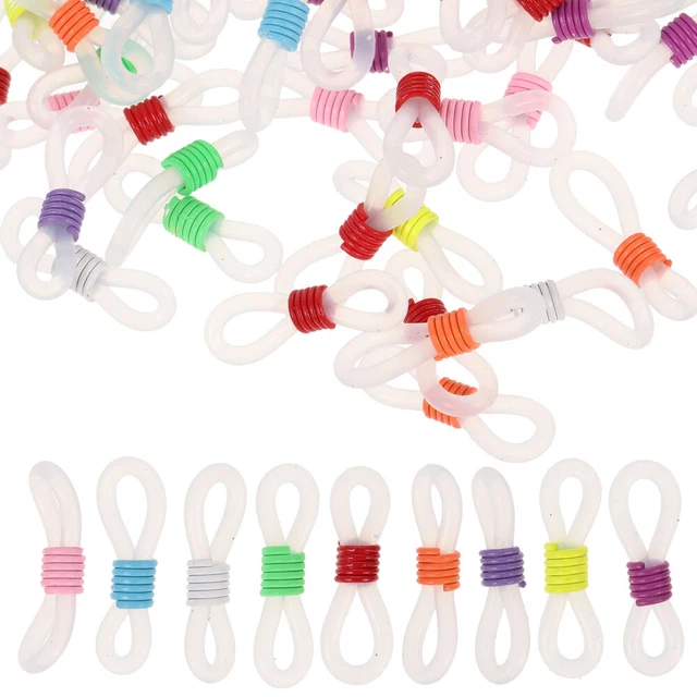 100 piezas Extremos de cadena de gafas de sol Soporte de cadena Accesorios Correa de vidrio Extremos