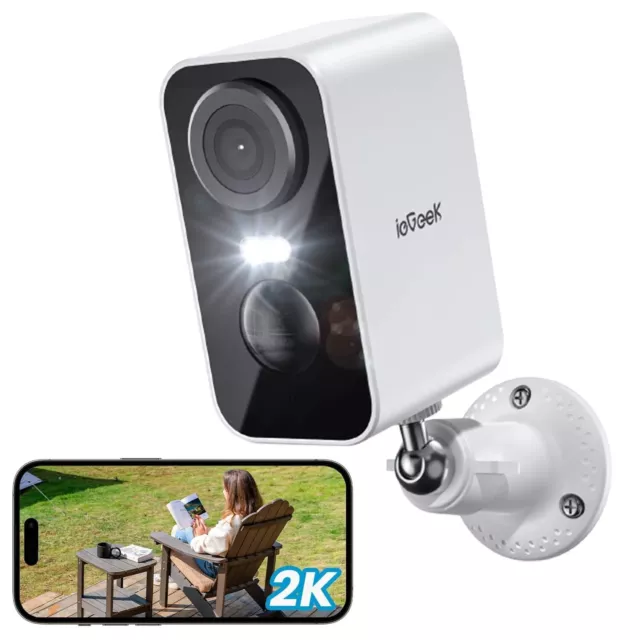 ieGeek Outdoor Security Camera 2K Wireless Home WiFi Battery CCTV System,Siren