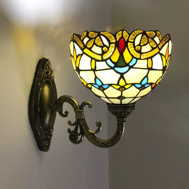 Retro Wandleuchte Landhausstil Tiffany Wandlampe Schlafzimmer Nachttischlampe