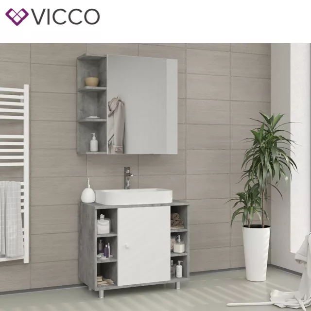 VICCO mueble bajo lavabo FYNN roble antracita - mueble bajo mueble