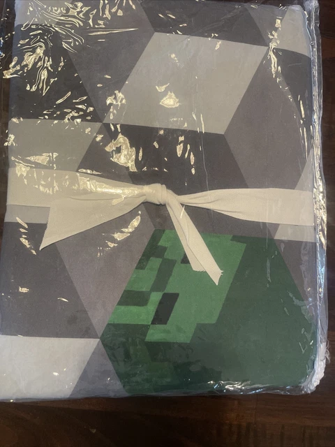 Nuevo Edredón Cerámica Granero Niños Minecraft Orgánico Impreso Reina Gris Multicolor
