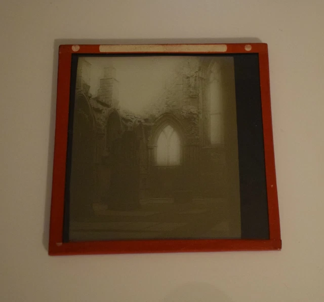 ANTIQUE Magic Lantern Slide HOLYROOD CHAPEL C1897 VICTORIAN PHOTO SCOTLAND 2