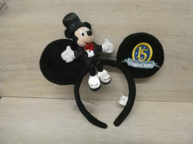 disneyland resort paris mickey mouse 3d plush 15 years ears headband