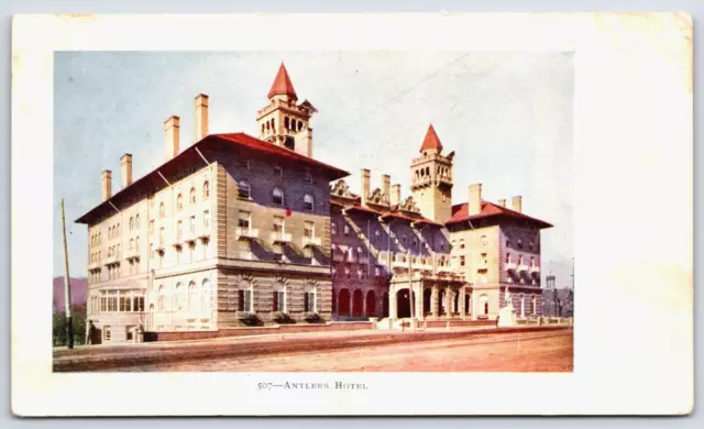 Postcard Antler's Hotel Colorado Springs, Colorado Unposted