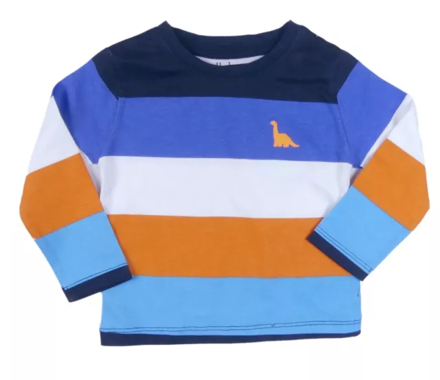 Baby Boys Long Sleeved Top with Dinosaur Motif