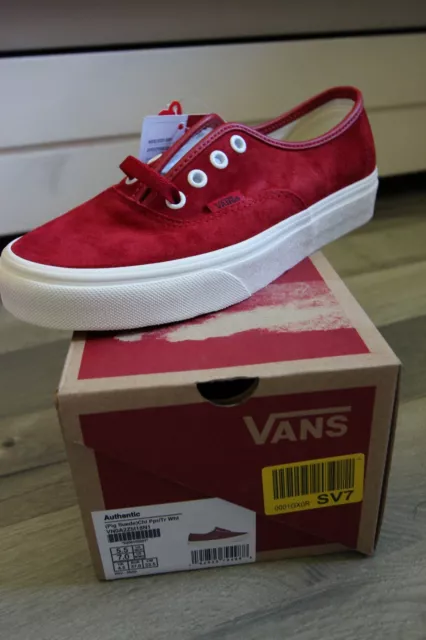 VANS Baskets basses Authentic Pig Suede rouge Taille 37 (9)