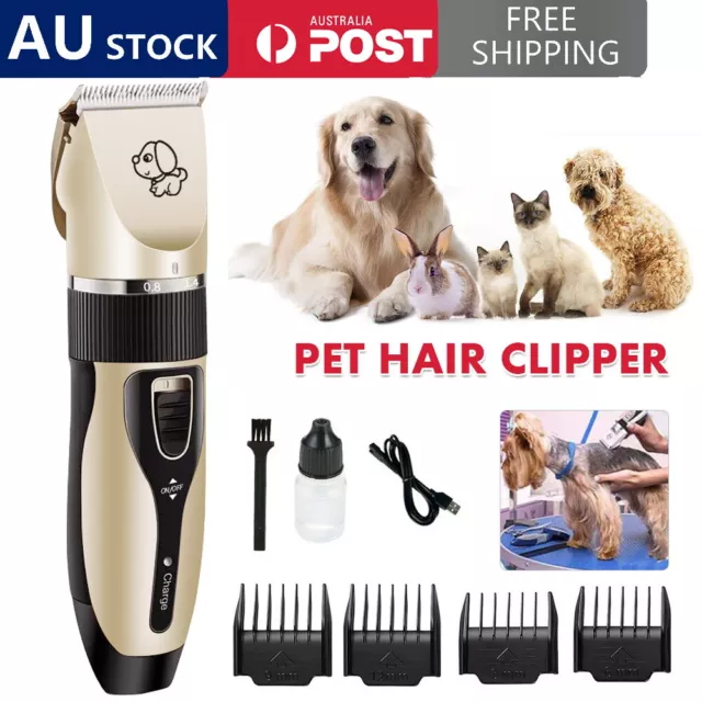 Dog Electric Clipper Comb Set Hair Trimmer Blade Cat Pet Grooming Horse Cordless