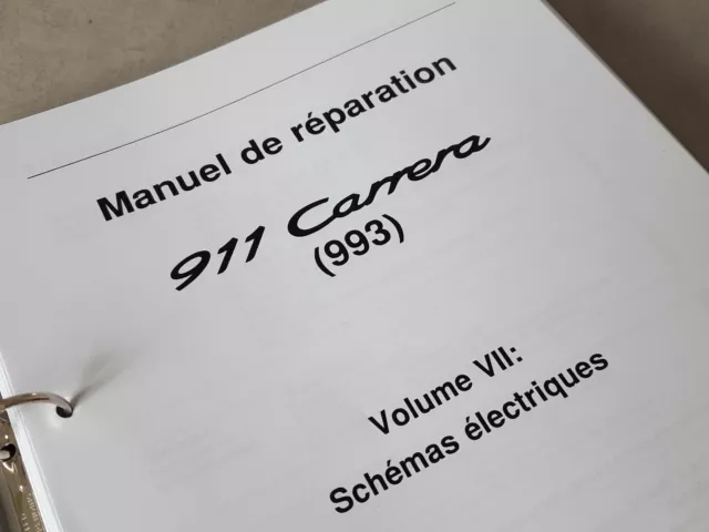 Manuel réparation Porsche 911 993 Carrera schémas él. FRANCAIS technique atelier
