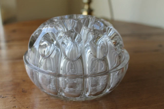 Grand Pique-fleurs Vintage En Verre - 19 Trous - Made In France