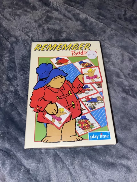 Paddington Bear Remember Memory Game Very Rare Vintage