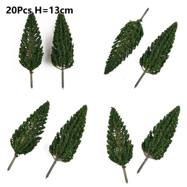 Cayway Lot de 53 arbres miniatures, 3 ~ 10 cm, motifs mixtes, décoration pour modèle miniature Diorama pour bricolage paysage