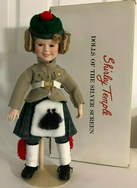Vintage Shirley Temple 14" Wee Willie Winkie Danbury Mint 1986 Scotland Kilt