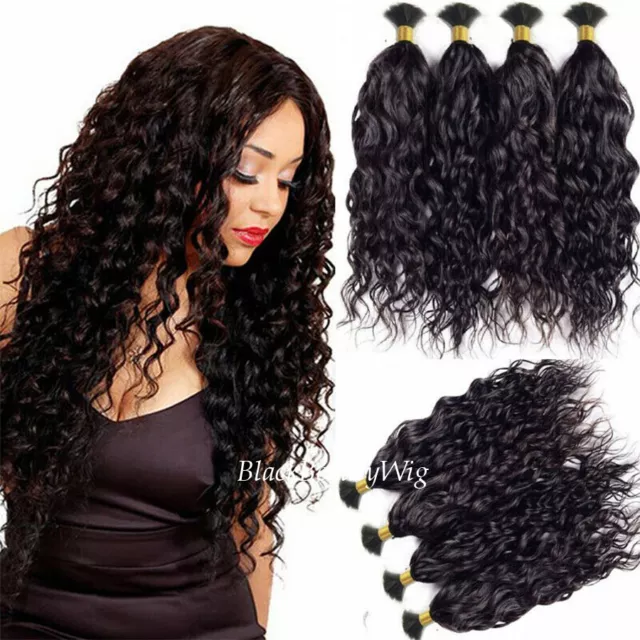 Wet and Wavy Human Hair Bulk For Braiding Virgin Bulk Hair Extenstion 1Pcs/Order