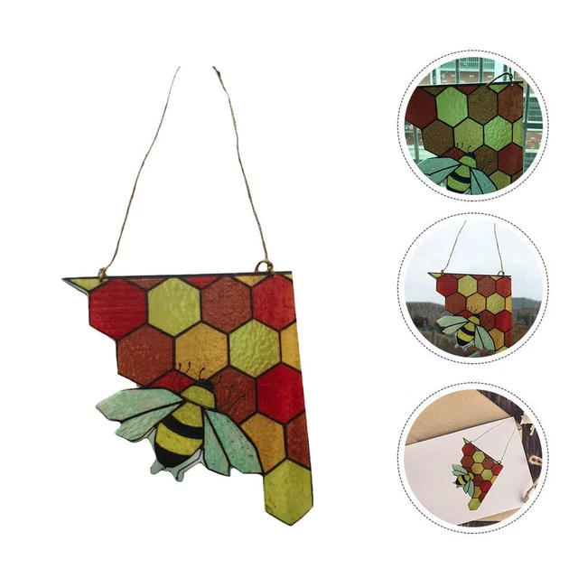 1 pieza Colgantes SunCatcher Adorno Panal Sol Catcher Abejo Arte Decoración