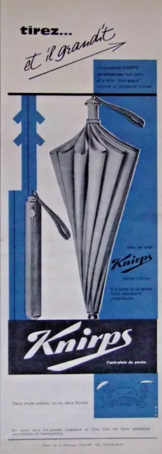 Publicité Presse 1961 Parapluie Knirps Tirez Il Grandit - Chez Les Maroquiniers
