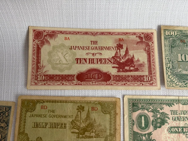 Japanese Invasion Banknotes WWII JAPANESE OCCUPATION BANKNOTES Mixed Denominations £52.70 - PicClick UK