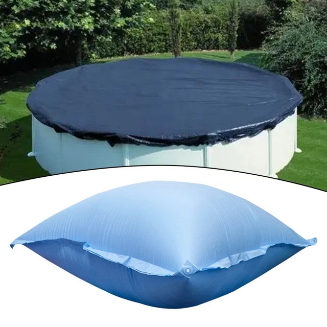 Oreiller Gonflable Piscine 120/150 Cm + Cordes 3 M – Support Hiver Anti-Effondrement Bâche Piscine – Protection Neige & Débris