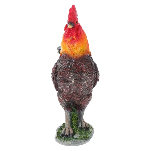 Chicken Sculpture Outdoor Garden Rooster Statues Home Decoration