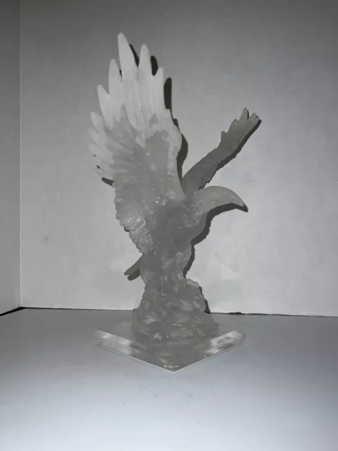 Eagle Sculpture, Vintage Acrylic Or Lucite, By Artist W. Anina 2