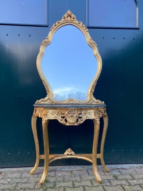 Vintage antique Louis XVI console with mirror. 1920