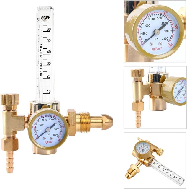 ARGON/CO2 FLOWMETER REGULATOR for TIG/MIG Welding Gas Flow Meter Full
