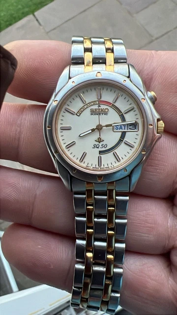 Seiko Kinetic Sq50 Price Wrist Watch Seiko Kinetic Sq 50 SEIKO KINETIC SQ50  5M43-0C20 18Kgp