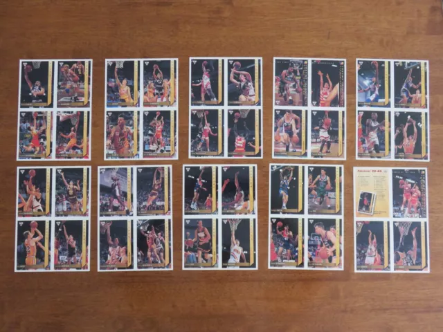 1994 Futura Nbl Basketball. 10 X 4 Card Uncut Sheets. All Different. Near Mint