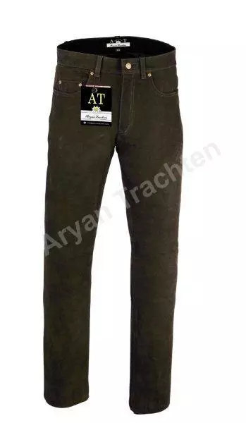 Pantaloni in pelle Nubuk pantaloni biker jeans biker vera pelle marrone colore taglia 35-44