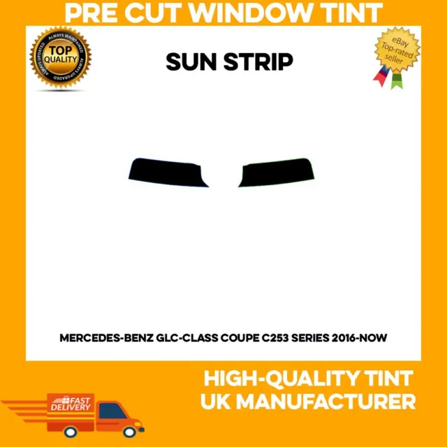 Pre Cut Window Tint 5%  SUN STRIP Mercedes-Benz GLC-Class Coupe 2016-2019