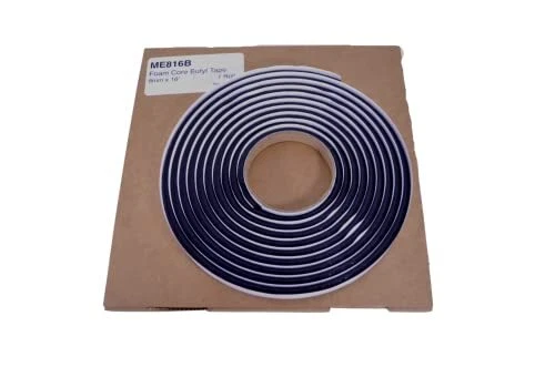 1 Roll - 16 feet x 8mm Butyl Tape Foam Core Roll 8mm x 16' For Auto Glass