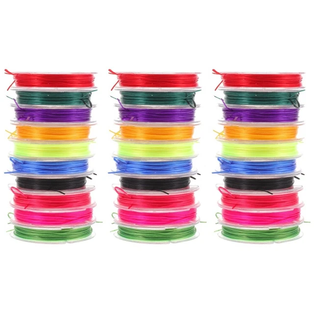 30 rollos de hermosas perlas elásticas cuerda elástica para artesanía,