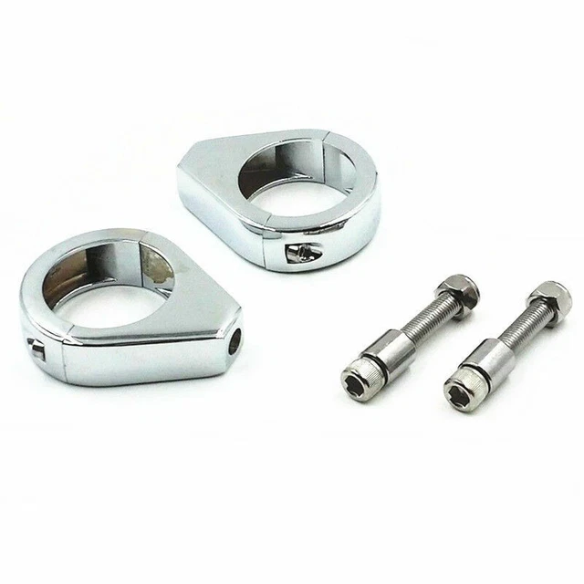 coppia Rilascio indicatore di direzione Staffa morsetto forcella da 49mm Touring
